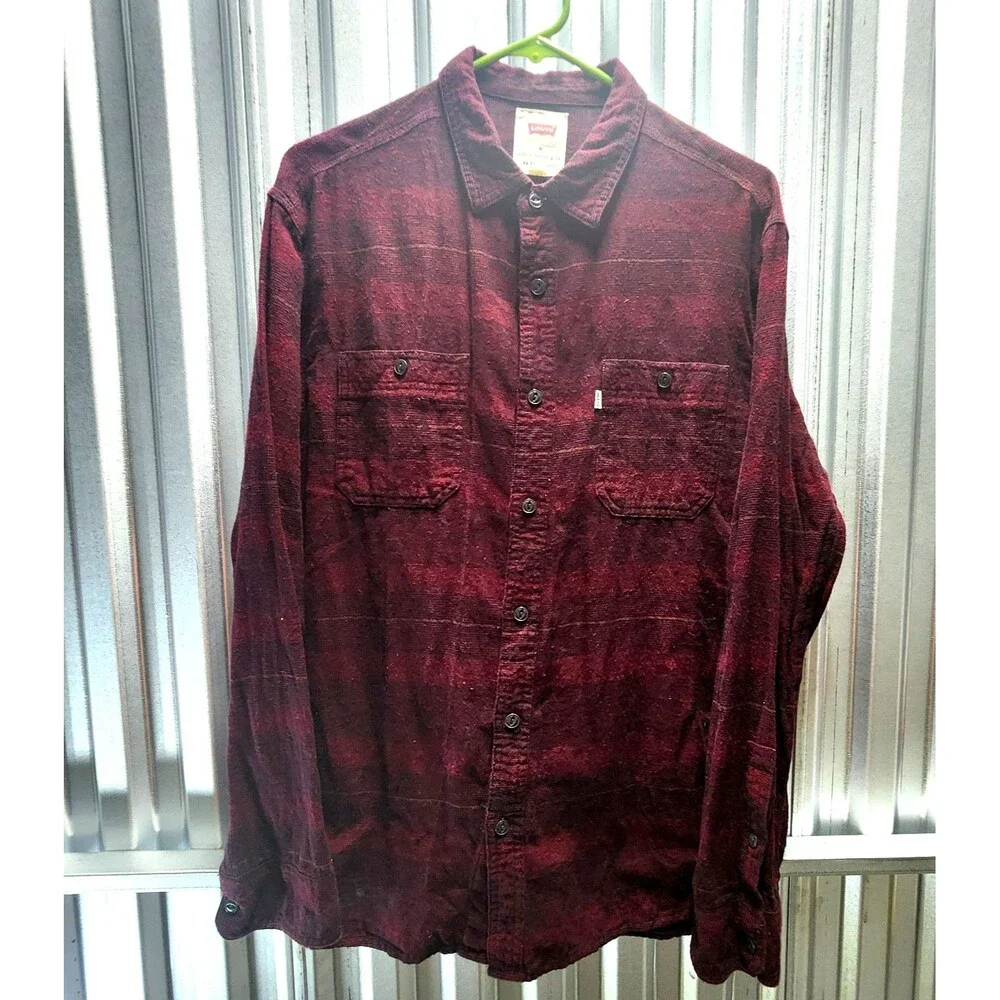 Levi's Striped Long Sleeve Button Down Men's Shirt Size M